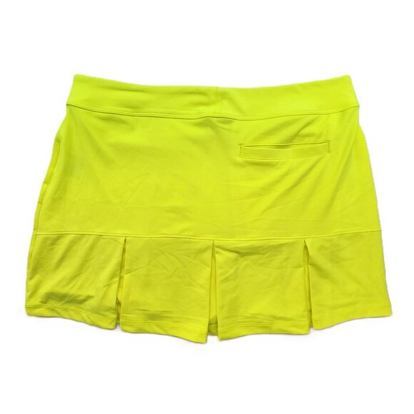 2 Piece Set- Nike Golf Tour Performance Shorts & Skirt Set Neon Yellow - Picture 2 of 10